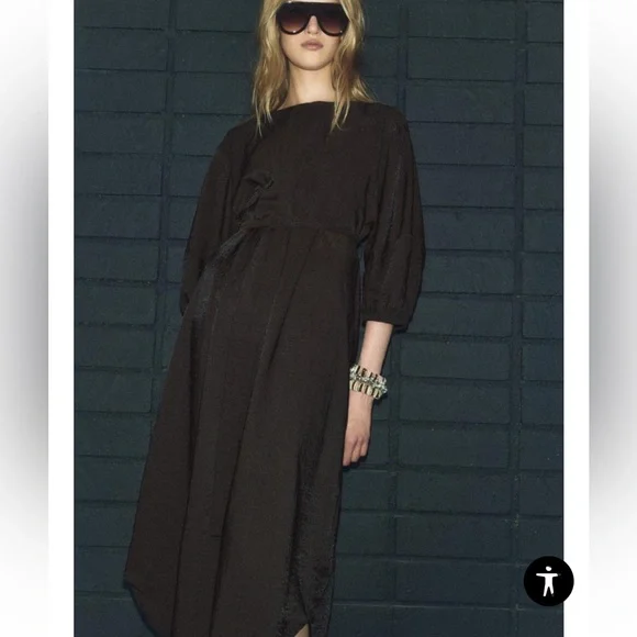 ZARA WOMAN COLLECTION Midi dress Size Medium NWT - Picture 2 of 12